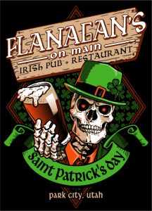 Holiday merch design for an Irish pub